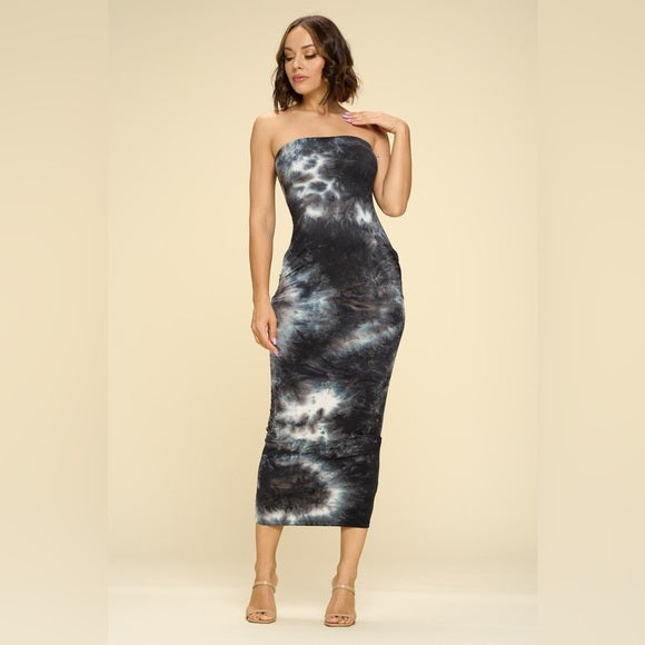 alahna tie strap tie dye midi dress Francesca's Collections | Dresses | Alahna Tie Strap Tie Dye Midi Dress